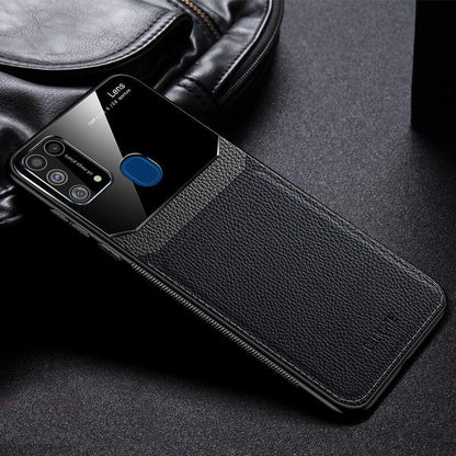 Galaxy F41 Sleek Slim Leather Glass Case casemarts