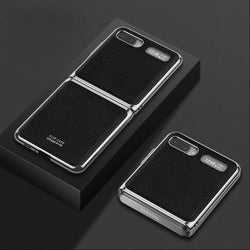 Galaxy Z Flip Business Leather Pattern Case casemarts