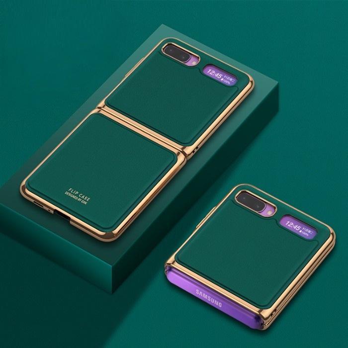 Galaxy Z Flip Business Leather Pattern Case casemarts