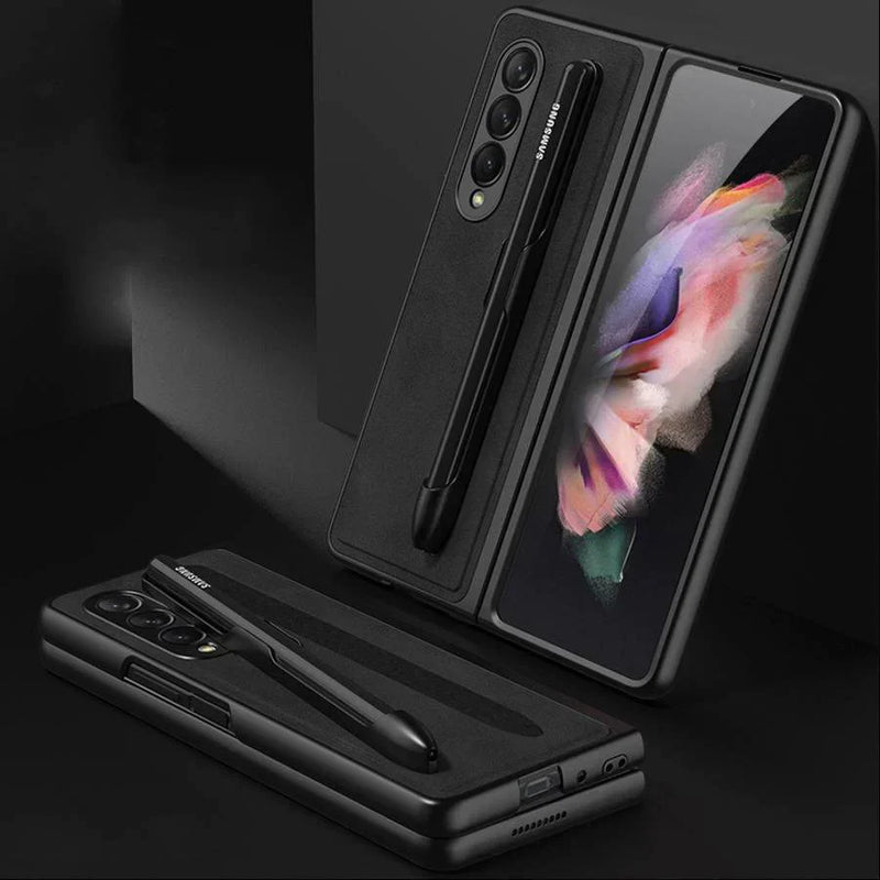 Galaxy Z Fold3 S-Pen Holder Leather Case casemarts