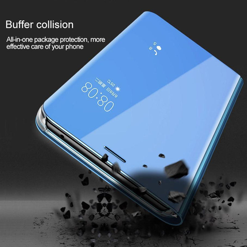 Galaxy A70 Mirror Clear View Flip Case [Non Sensor Working] casemarts