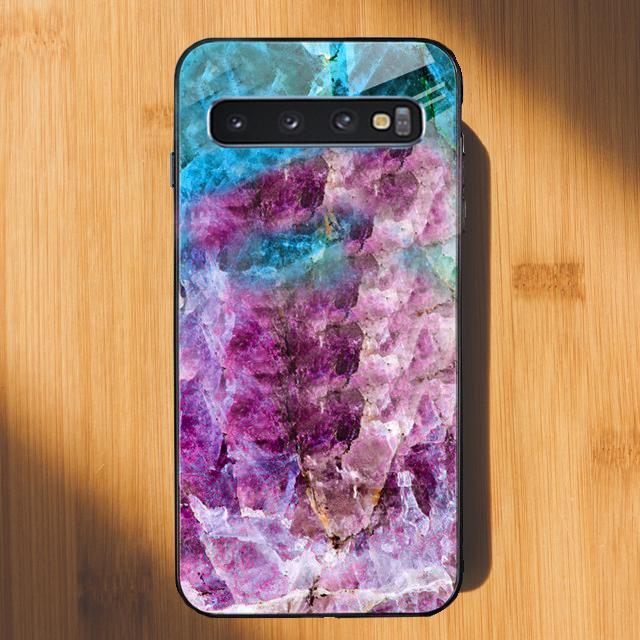 Galaxy S10 Soothing Sea Pattern Marble Glass Back Case casemarts