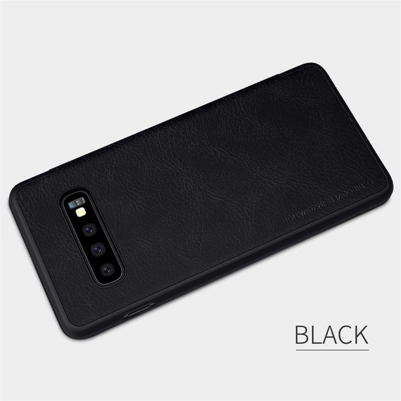 Galaxy S10e Genuine QIN Leather Flip Case casemarts