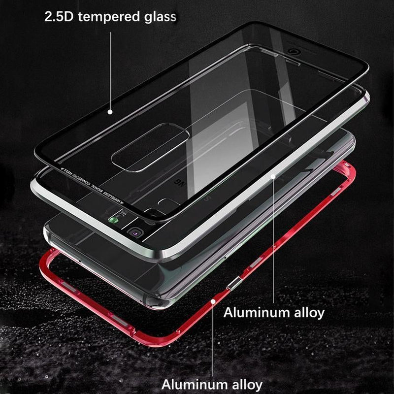 Galaxy Series Electronic Auto-Fit Magnetic Transparent Glass Case casemarts