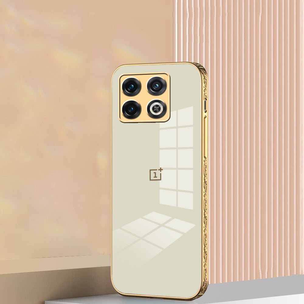 OnePlus 10 Pro Embossed TPU Gold Edge Design Case casemarts