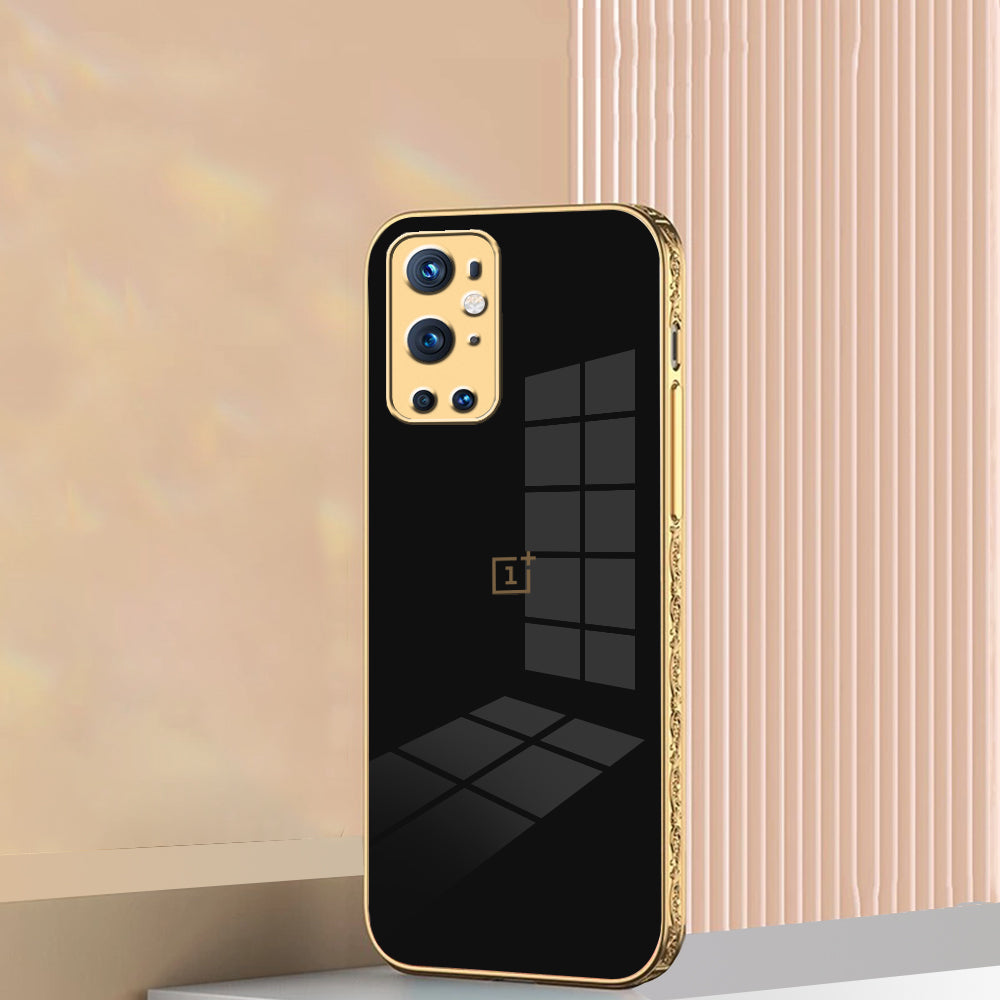 OnePlus 9 Pro Embossed TPU Gold Edge Design Case casemarts