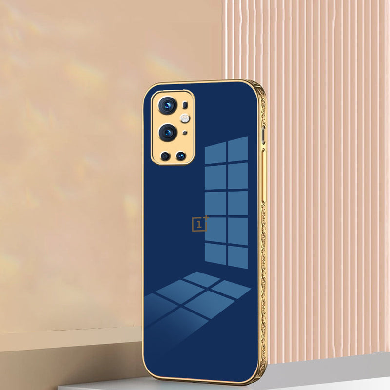 OnePlus 9 Pro Embossed TPU Gold Edge Design Case casemarts