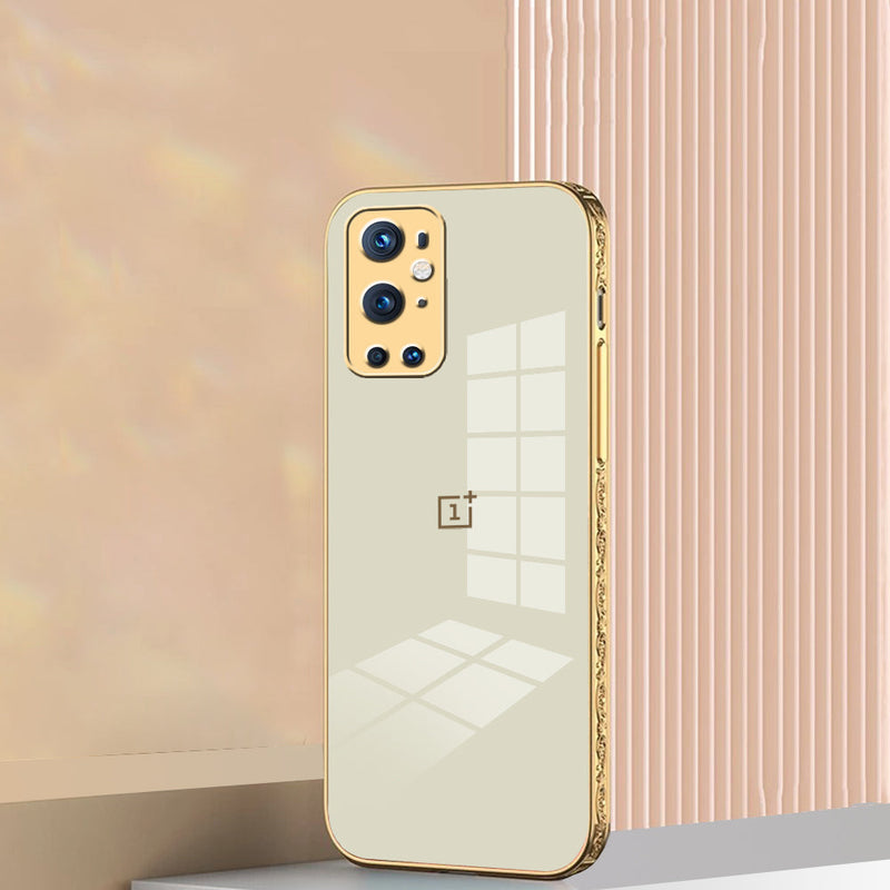 OnePlus 9 Pro Embossed TPU Gold Edge Design Case casemarts