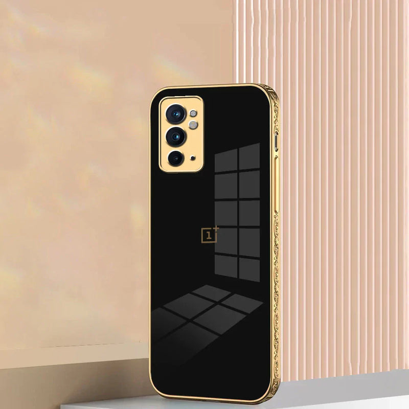 OnePlus 9RT Embossed TPU Gold Edge Design Case casemarts