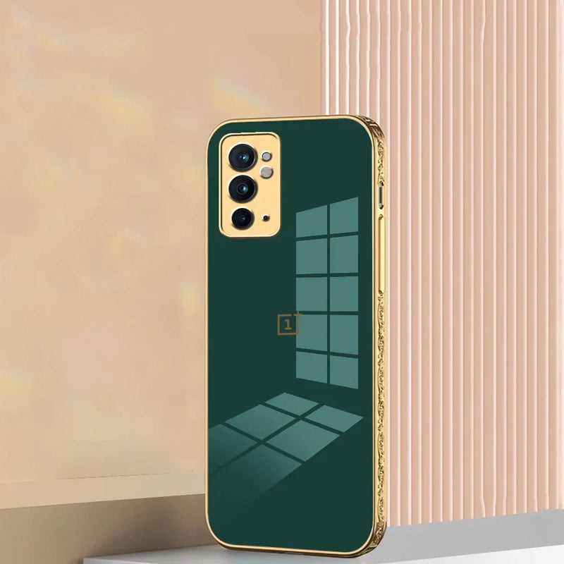 OnePlus 9RT Embossed TPU Gold Edge Design Case casemarts