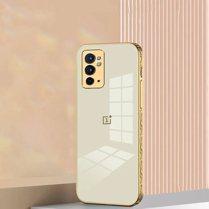 OnePlus 9RT Embossed TPU Gold Edge Design Case casemarts