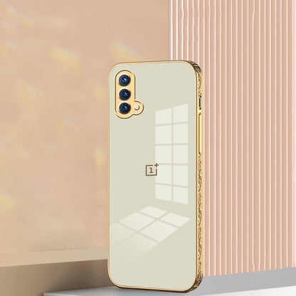 OnePlus Nord CE Embossed TPU Gold Edge Design Case casemarts