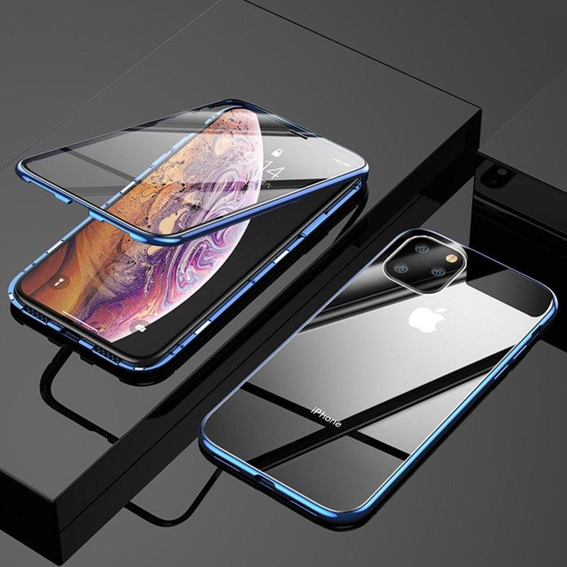 iPhone 11 Series Electronic Auto-Fit (Front+ Back) Glass Magnetic Case casemarts