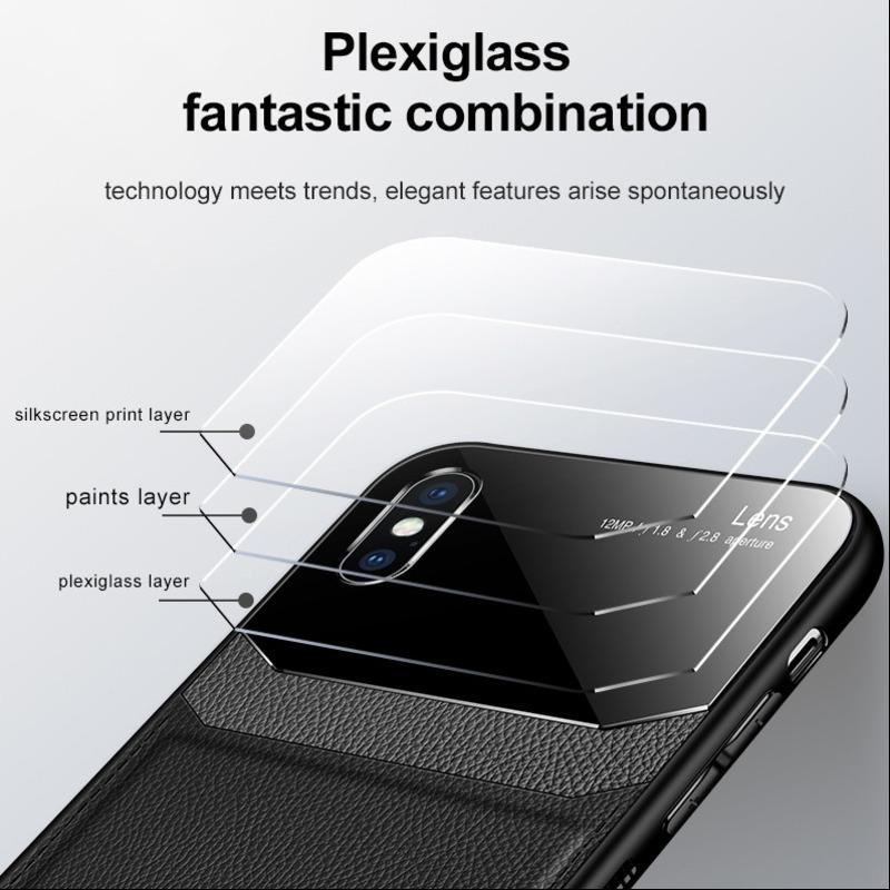 iPhone X Series Sleek Slim Leather Glass Case casemarts