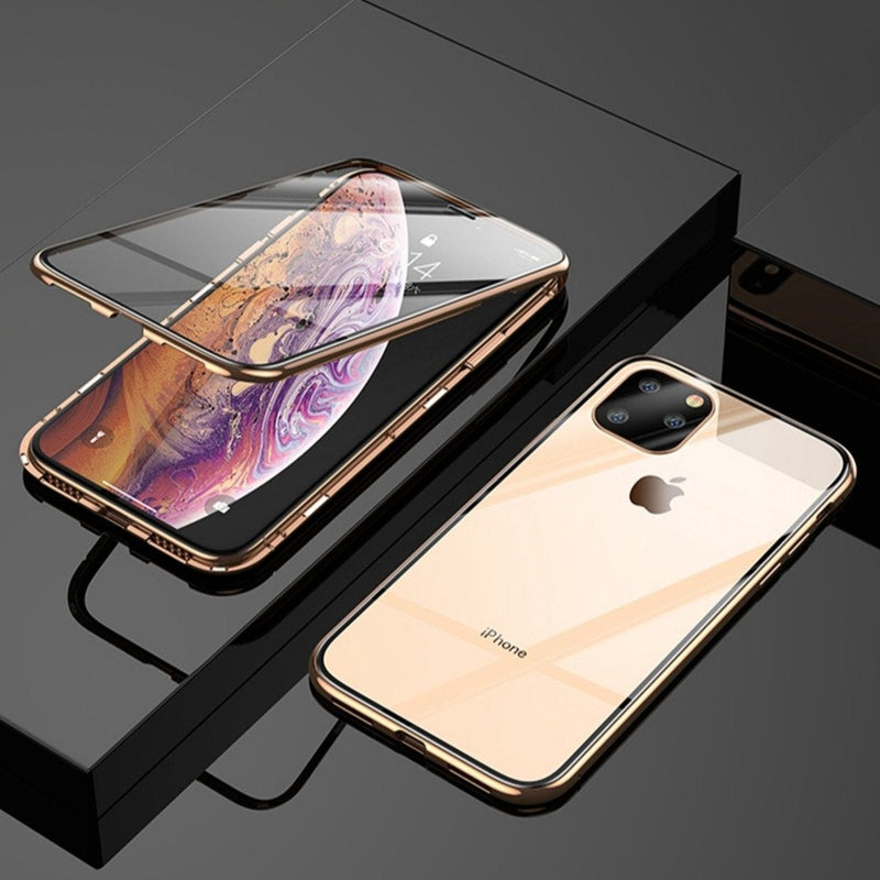 iPhone 11 Series Electronic Auto-Fit (Front+ Back) Glass Magnetic Case casemarts