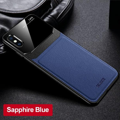 iPhone X Series Sleek Slim Leather Glass Case casemarts