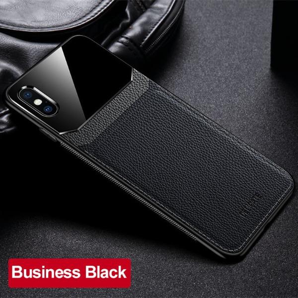 iPhone X Series Sleek Slim Leather Glass Case casemarts