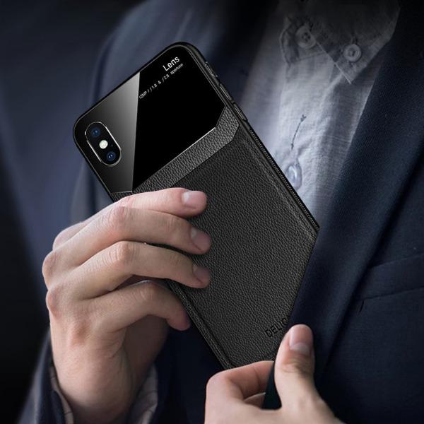 iPhone X Series Sleek Slim Leather Glass Case casemarts