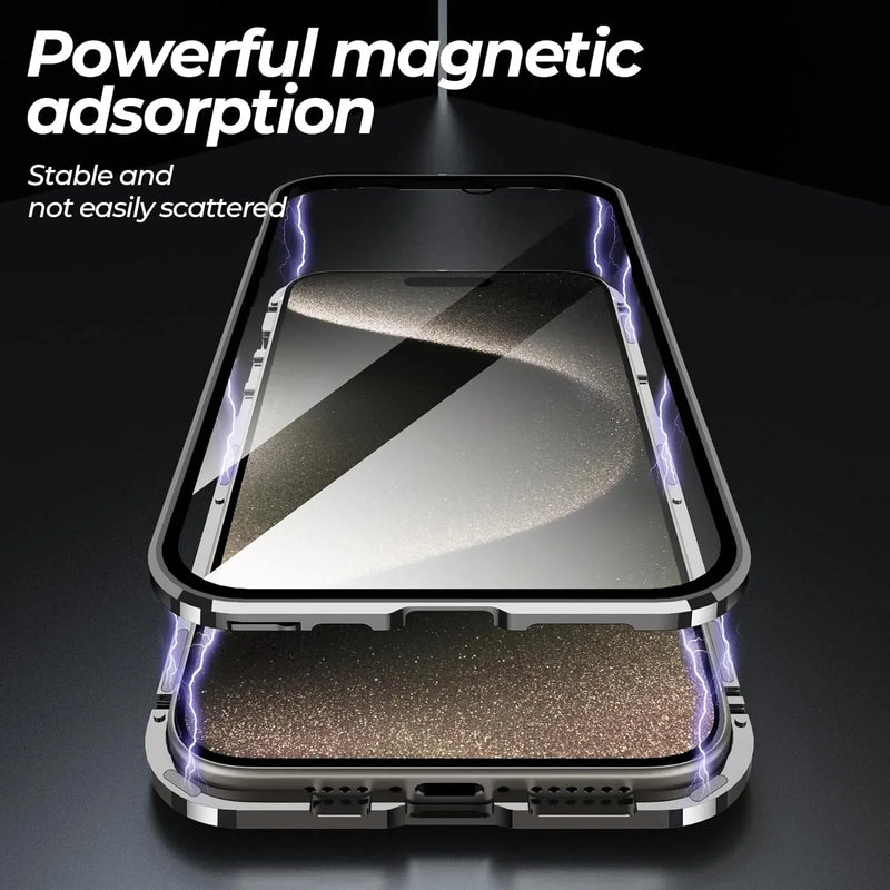 iPhone Dual Magnetic Metal Body Magsafe Glass Case Urban Covers