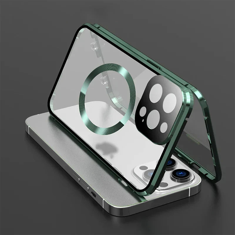 iPhone Dual Magnetic Metal Body Magsafe Glass Case Urban Covers