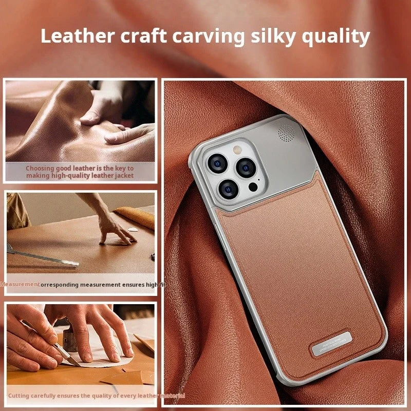 Genuine Vegan Leather Phone Case With Titanium Frame Urban Covers