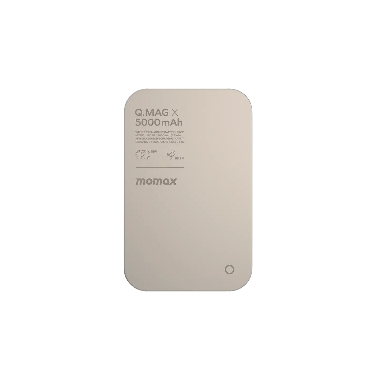 MOMAX Q.MAG X Metal Magnetic Wireless Charger 5000mAh Cell Phone Power Bank Compatible with MagSafe Shopsloom