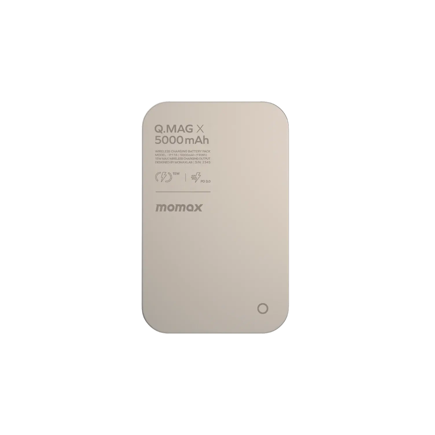 MOMAX Q.MAG X Metal Magnetic Wireless Charger 5000mAh Cell Phone Power Bank Compatible with MagSafe Shopsloom