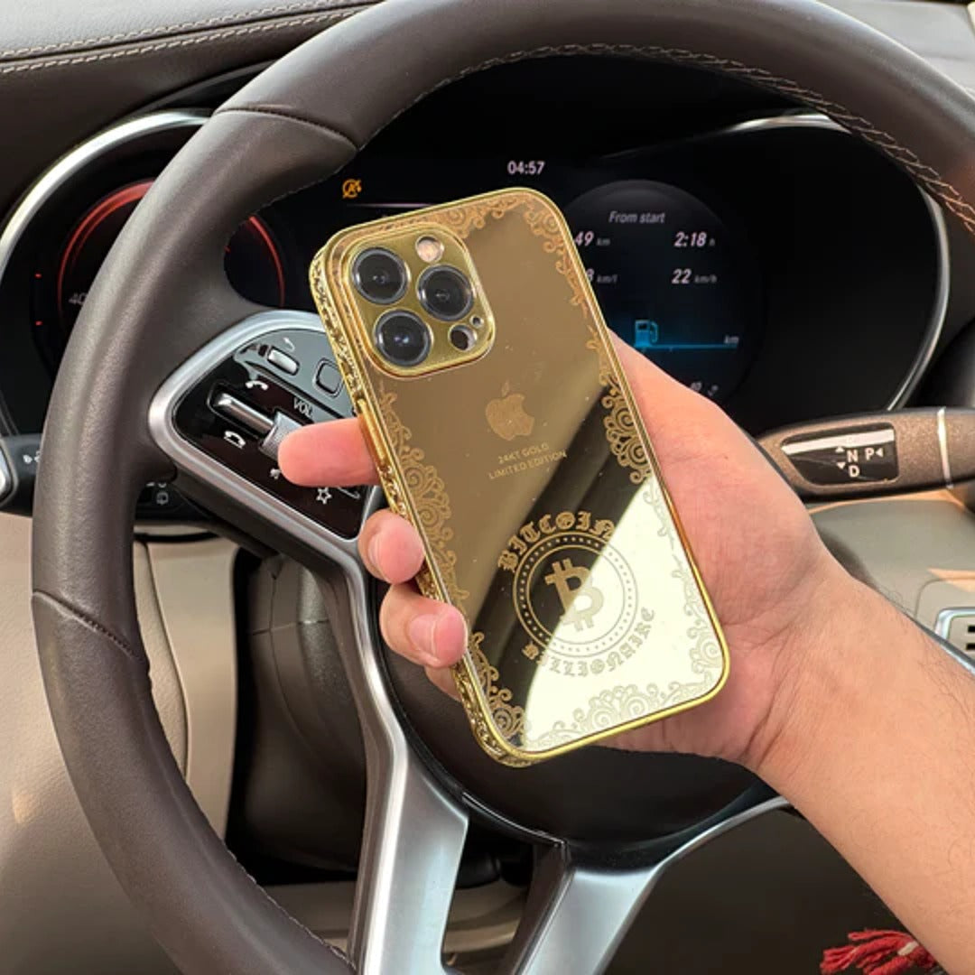 iPhone 15 Series Crafted Gold Luxurious Camera Protective Case casemarts