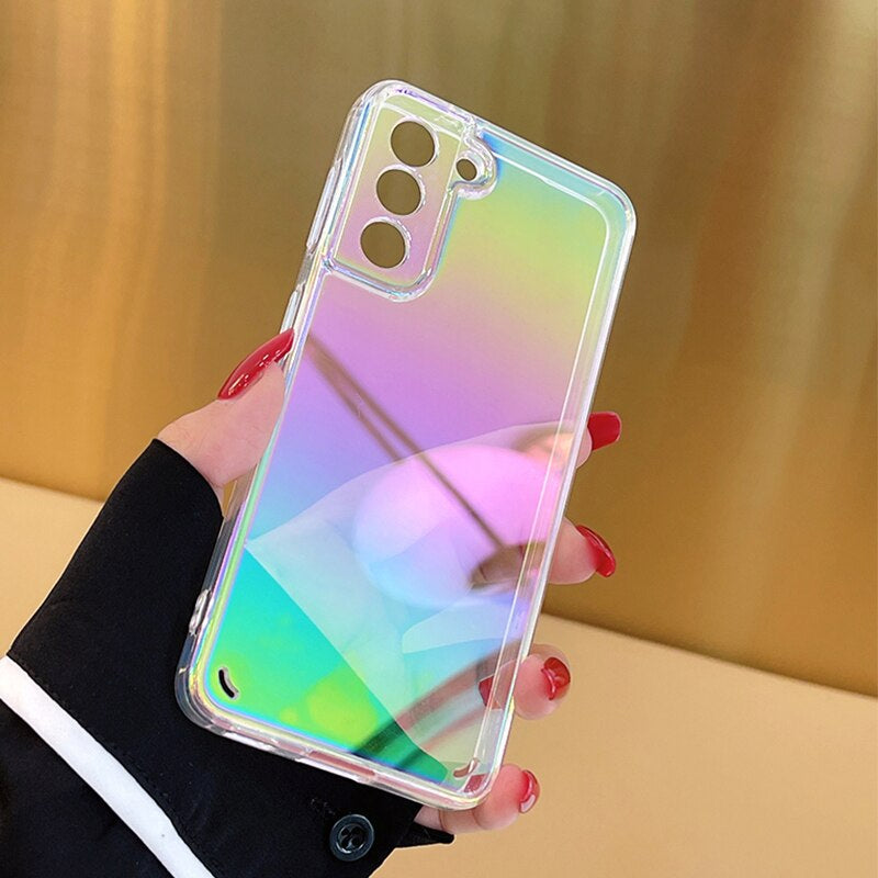 Galaxy S21 FE Gradient Aurora Clear Case casemarts