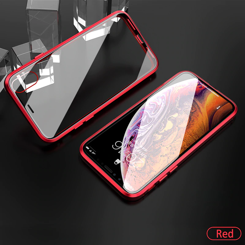 iPhone X Series Electronic Auto-Fit (Front+ Back) Glass Magnetic Case casemarts