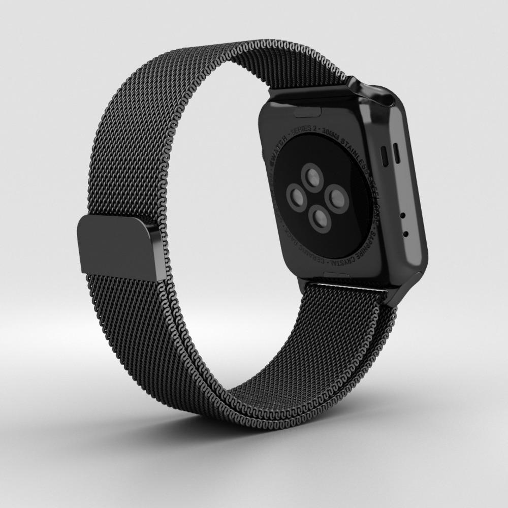 Coteetci ® Magnetic Aluminium Strap for Apple Watch [42/44MM] - Black casemarts