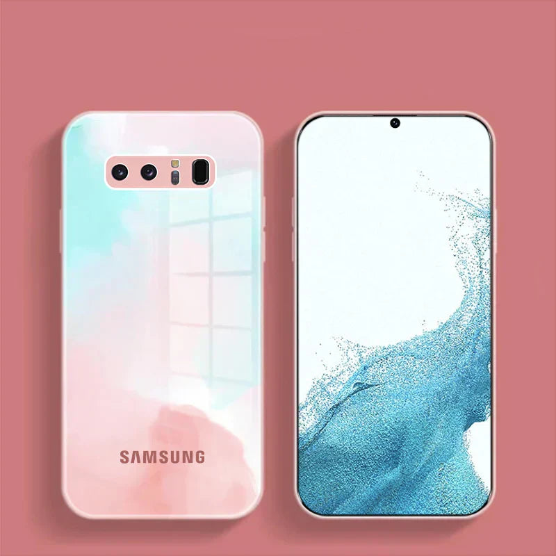 Colorful Wave Glass Phone Case - Samsung casemarts