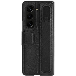 Galaxy Z Fold5 Genuine Leather Flip Case with Pen Slot casemarts