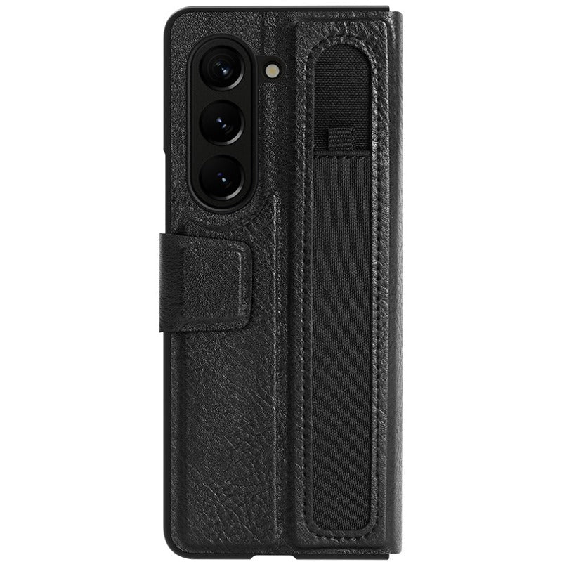 Galaxy Z Fold5 Genuine Leather Flip Case with Pen Slot casemarts