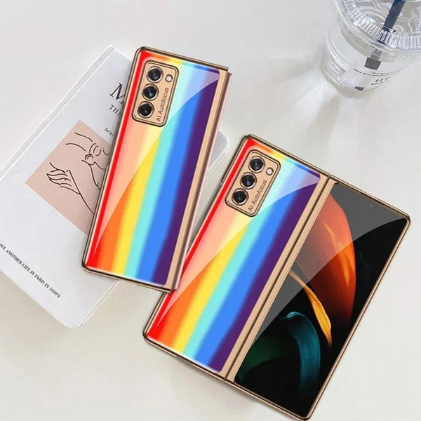 Galaxy Z Fold2 Rainbow Glass Case casemarts