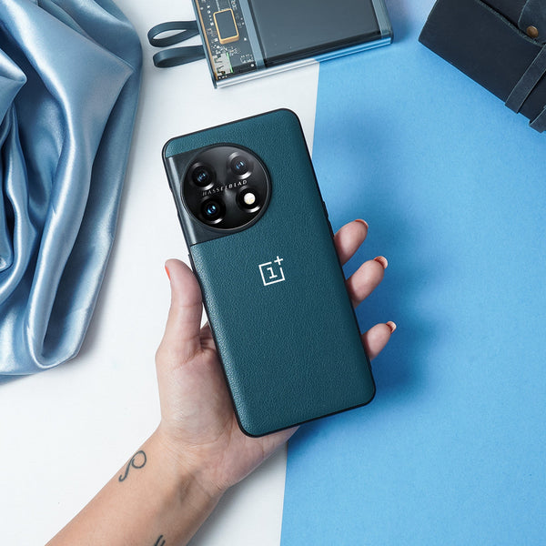 Classic Leather Texture Logo Case - OnePlus casemarts