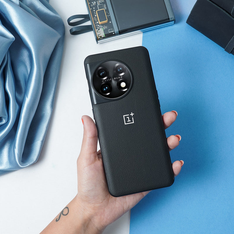 Classic Leather Texture Logo Case - OnePlus casemarts