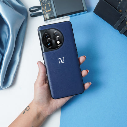 Classic Leather Texture Logo Case - OnePlus casemarts