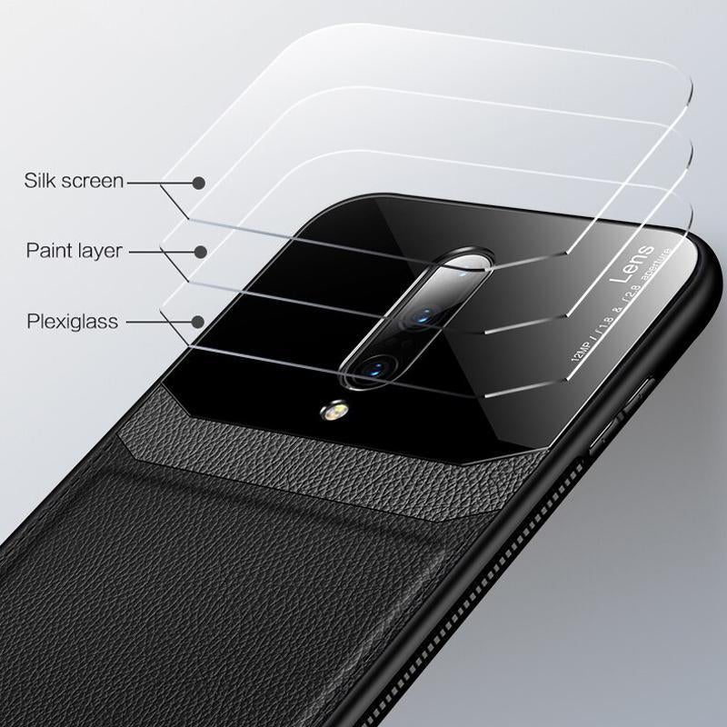 OnePlus 7 Pro Sleek Slim Leather Glass Case casemarts