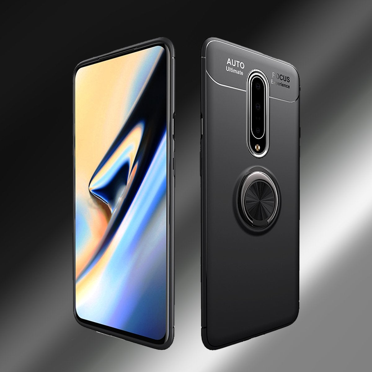 OnePlus 7 Pro (2 in 1 Combo) Metallic Ring Case+ Earphones casemarts