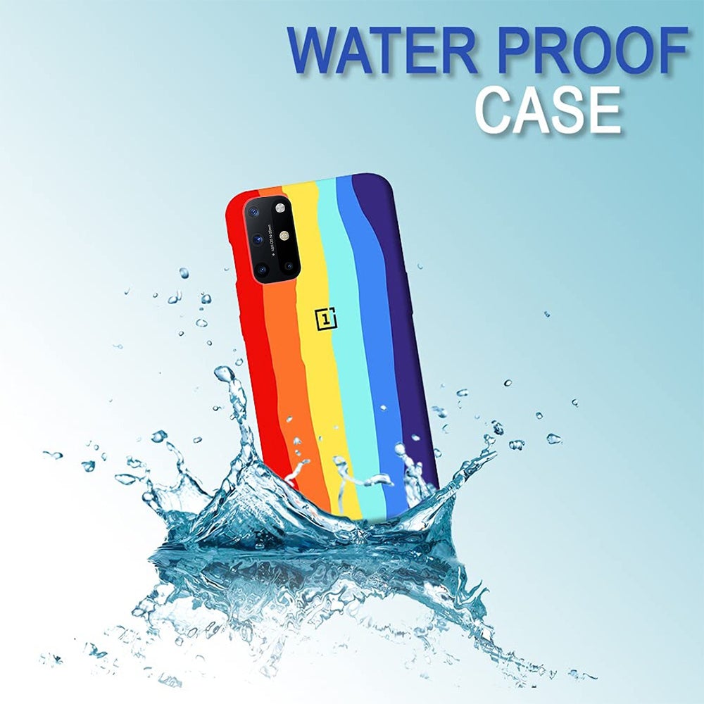 OnePlus 8T Rainbow Liquid Silicone Logo Case casemarts