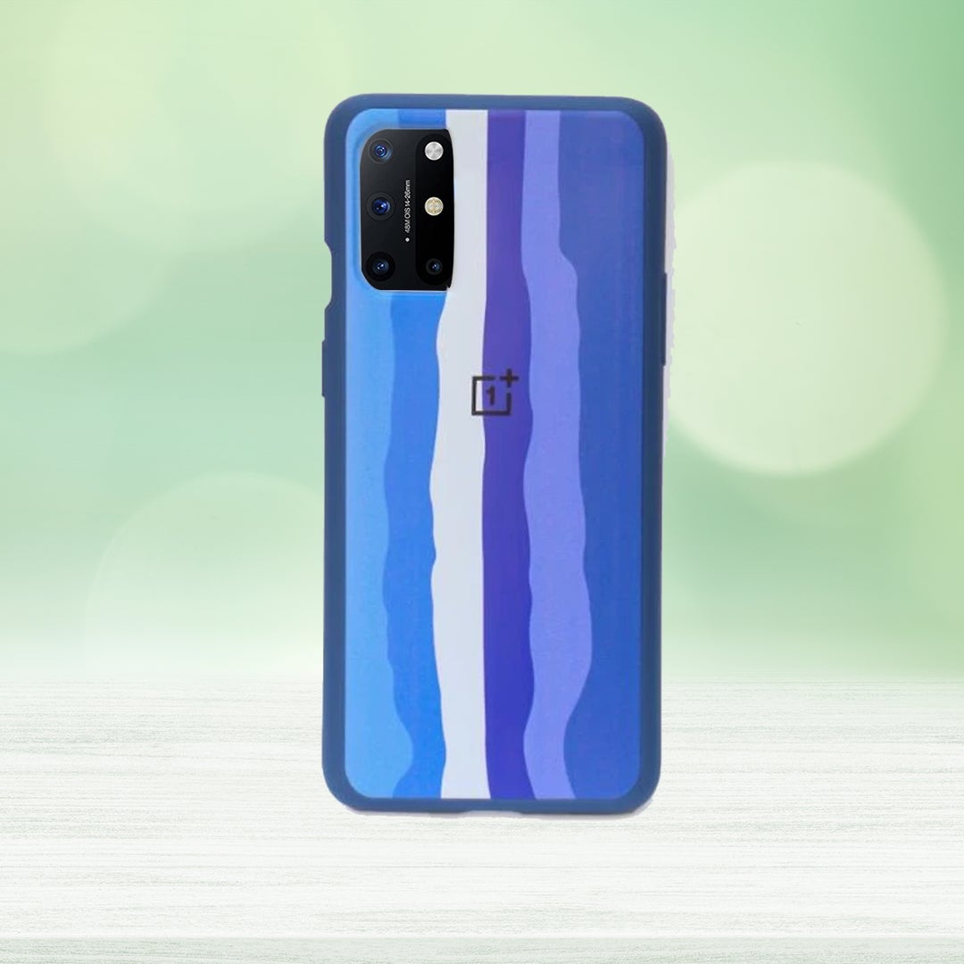 OnePlus 8T Rainbow Liquid Silicone Logo Case casemarts