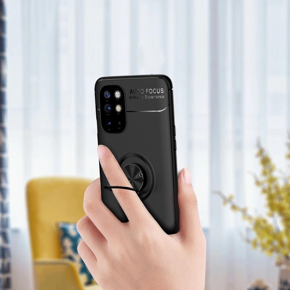 OnePlus 8T Metallic Finger Ring Holder Matte Case casemarts