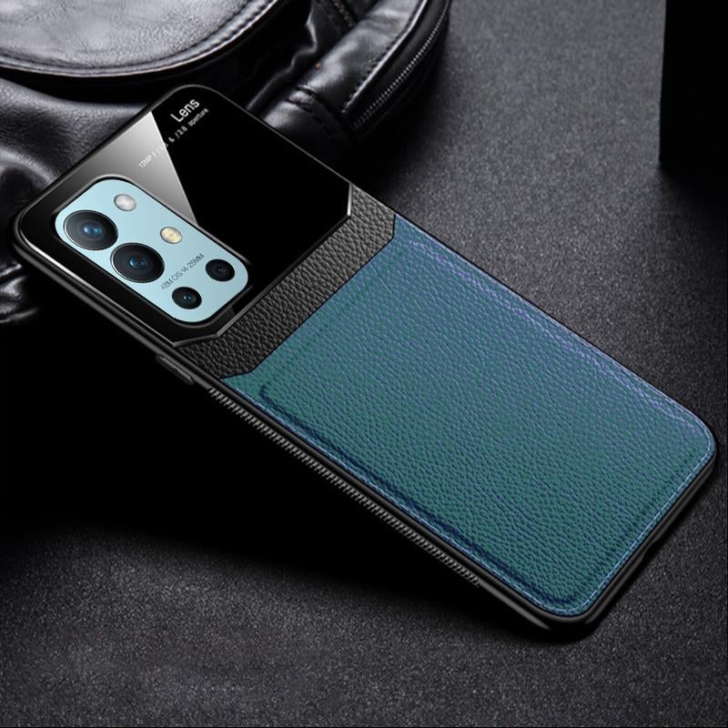 OnePlus 9R Sleek Slim Leather Glass Case casemarts