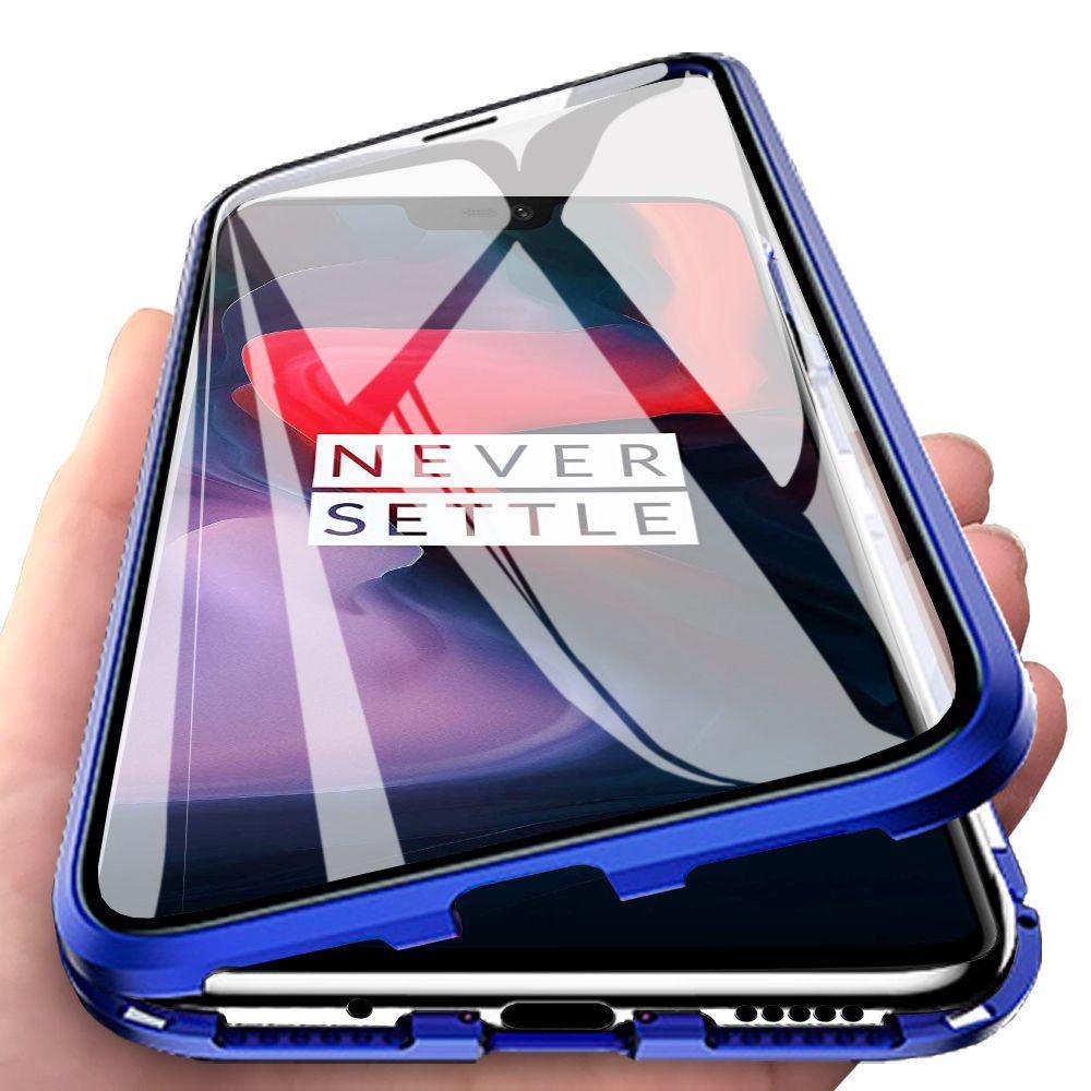 OnePlus Series  Electronic Auto-Fit (Front+ Back) Glass Magnetic Case casemarts