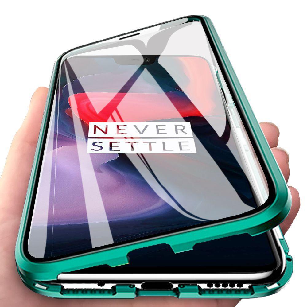 OnePlus Series  Electronic Auto-Fit (Front+ Back) Glass Magnetic Case casemarts