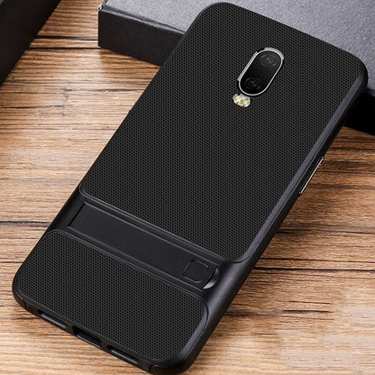 OnePlus 6T Silicone Bracket Dual Hybrid Kickstand Case casemarts