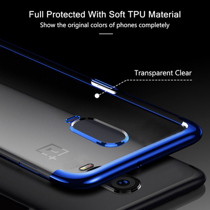 OnePlus 6T Original Electroplating Transparent Back Case casemarts