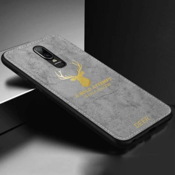 OnePlus 7 Pro Luxury Gold Textured Deer Pattern Soft Case casemarts