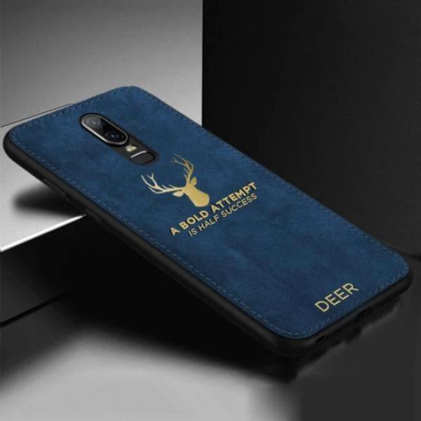 OnePlus 7 Pro Luxury Gold Textured Deer Pattern Soft Case casemarts